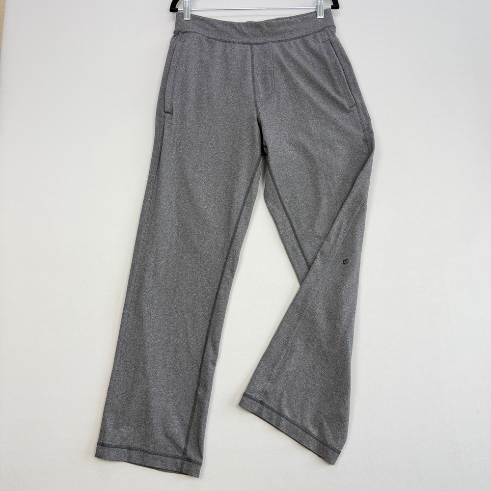 Lululemon Kung Fu Pants Mens Gray Heathered Straight Leg Yoga Athletic Active